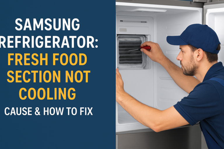 Samsung refrigerator not cooling in Houston
