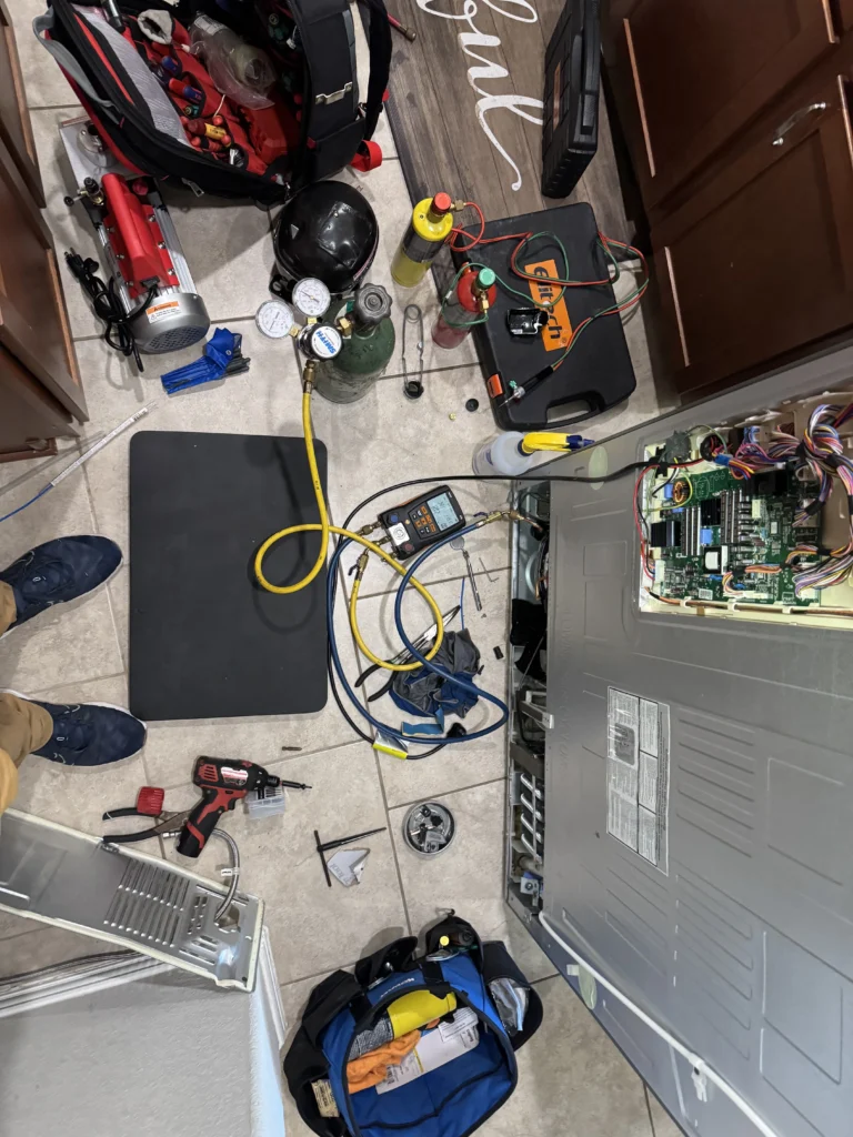 LG refrigerator compressor replacement in Houston