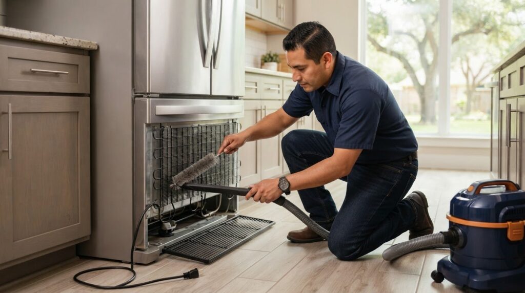 Clean Refrigerator Coils Safely in Pearland and Know When to Repeat