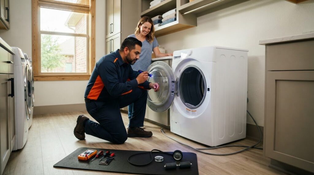 Dryer Drum Not Turning in Cypress, TX? Causes, Safe Checks, and Repair